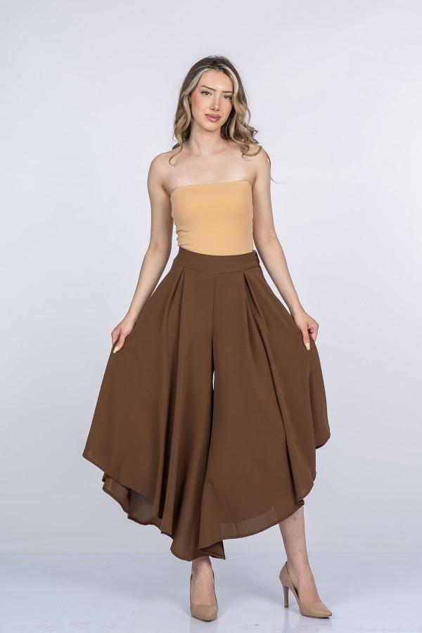 Lavelle Yüksek Bel Şalvar Model Kısa Paça Pantolon 30402