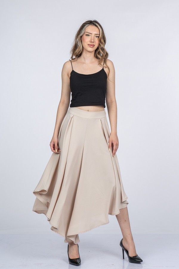 Lavelle Yüksek Bel Şalvar Model Kısa Paça Pantolon 30402 Lavelle Yüksek Bel Şalvar Model Kısa Paça Pantolon 30402