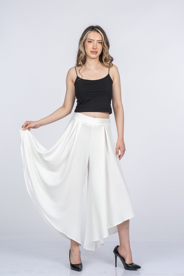Lavelle Yüksek Bel Şalvar Model Kısa Paça Pantolon 30402