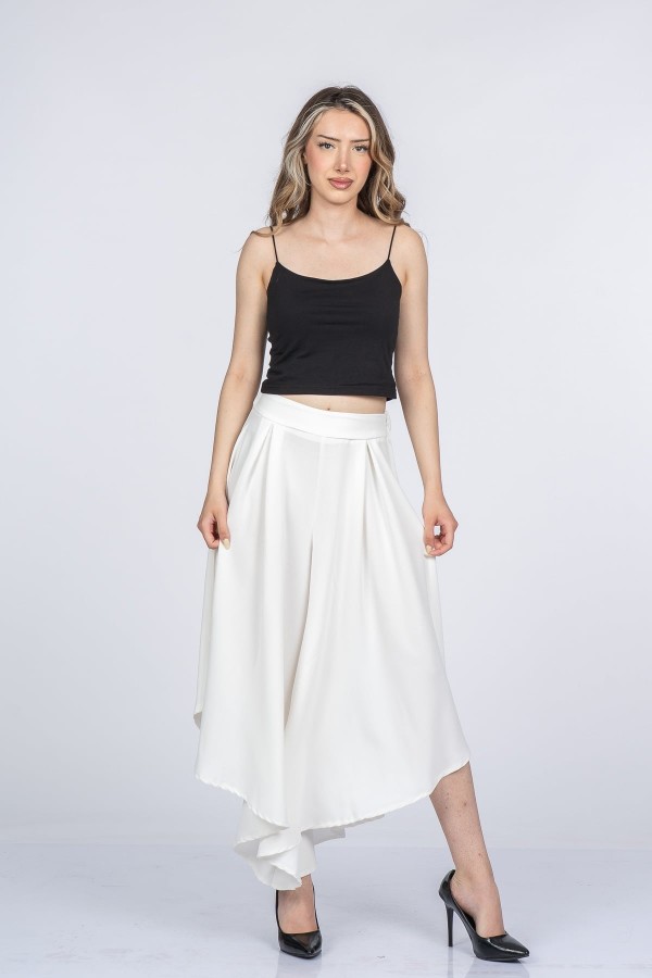 Lavelle Yüksek Bel Şalvar Model Kısa Paça Pantolon 30402 Lavelle Yüksek Bel Şalvar Model Kısa Paça Pantolon 30402
