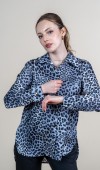 Leopar Desen Uzun Kollu Saten Gömlek 70018 Leopar Desen Uzun Kollu Saten Gömlek 70018