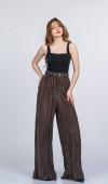 Lorienne Kraşlı Bol Şifon Pantolon