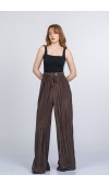 Lorienne Kraşlı Bol Şifon Pantolon
