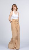 Lorienne Kraşlı Bol Şifon Pantolon