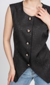 Luvira Simli Yelek - Siyah