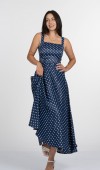 Luxe Edit Puantiye Desenli Saten Kuşak Detaylı Elbise 50422 Luxe Edit Puantiye Desenli Saten Kuşak Detaylı Elbise 50422