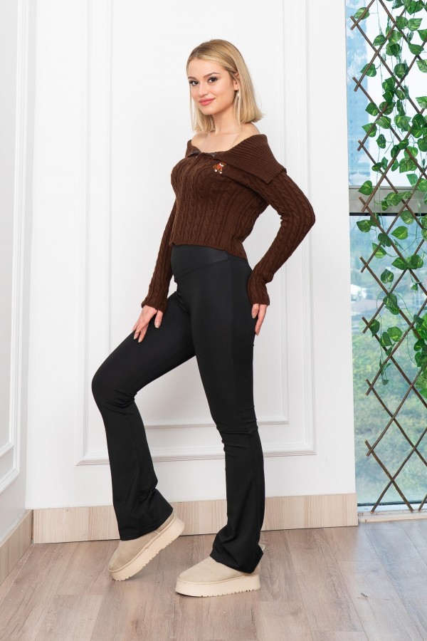 Madonna Yaka Fermuarlı Triko Kısa Hırka 34256 STD Madonna Yaka Fermuarlı Triko Kısa Hırka 34256 STD