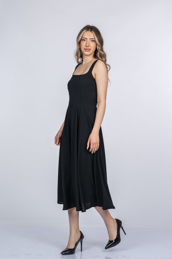 Mayra Premium Askılı Kare Yaka Uzun Midi Elbise 50411 Mayra Premium Askılı Kare Yaka Uzun Midi Elbise 50411