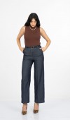 Milena Kemerli Yüksek Bel Bol Paça Denim Pantolon 30428 Milena Kemerli Yüksek Bel Bol Paça Denim Pantolon 30428