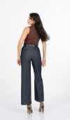 Milena Kemerli Yüksek Bel Bol Paça Denim Pantolon 30428 Milena Kemerli Yüksek Bel Bol Paça Denim Pantolon 30428