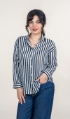 Miss Vina Çizgili Viskon Gömlek