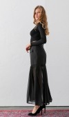 Miss Vina Şifon Alt Detaylı Kemerli Mini Etek 6816