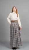 MissVina Ekose Desenli Yandan Fermuarlı Kemerli Maxi Etek 6846 MissVina Ekose Desenli Yandan Fermuarlı Kemerli Maxi Etek 6846