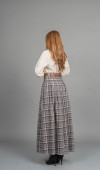 MissVina Ekose Desenli Yandan Fermuarlı Kemerli Maxi Etek 6846 MissVina Ekose Desenli Yandan Fermuarlı Kemerli Maxi Etek 6846