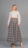 MissVina Ekose Desenli Yandan Fermuarlı Kemerli Maxi Etek 6846 MissVina Ekose Desenli Yandan Fermuarlı Kemerli Maxi Etek 6846