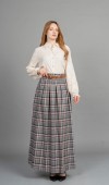 MissVina Ekose Desenli Yandan Fermuarlı Kemerli Maxi Etek 6846 MissVina Ekose Desenli Yandan Fermuarlı Kemerli Maxi Etek 6846