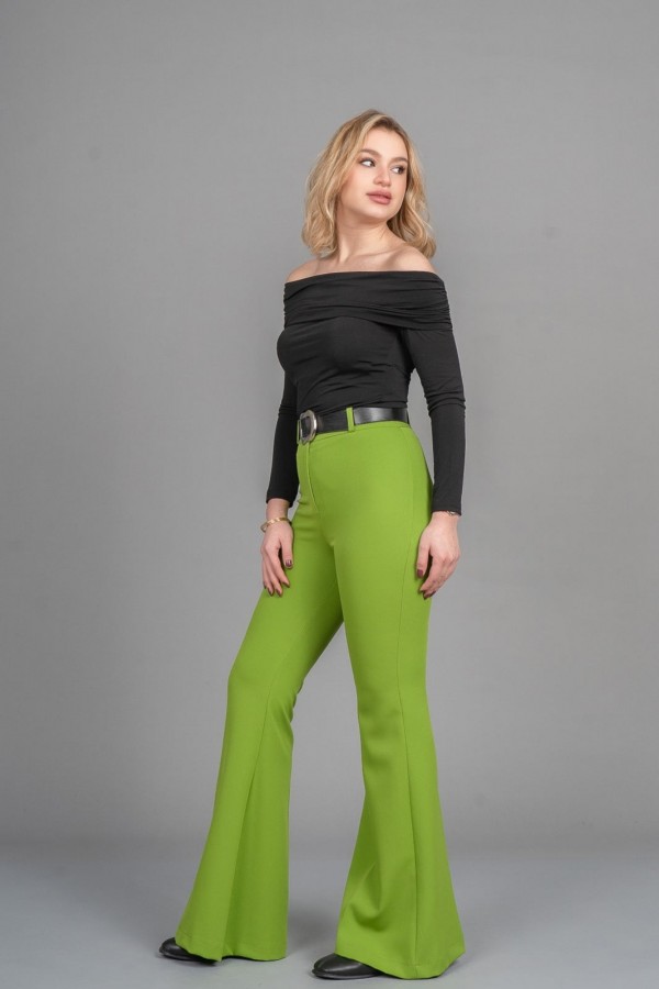 MissVina İspanyol Paça Kemerli Pantolon 3950 MissVina İspanyol Paça Kemerli Pantolon 3950