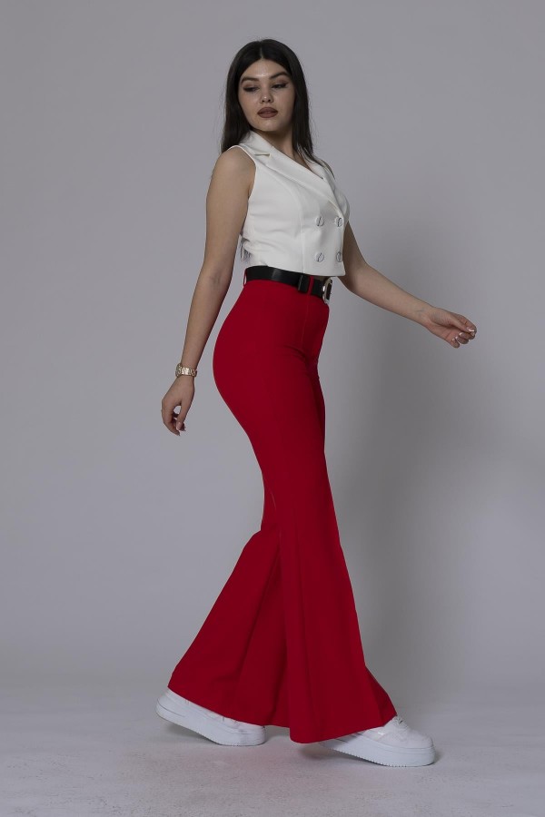 MissVina İspanyol Paça Kemerli Pantolon 3950 MissVina İspanyol Paça Kemerli Pantolon 3950