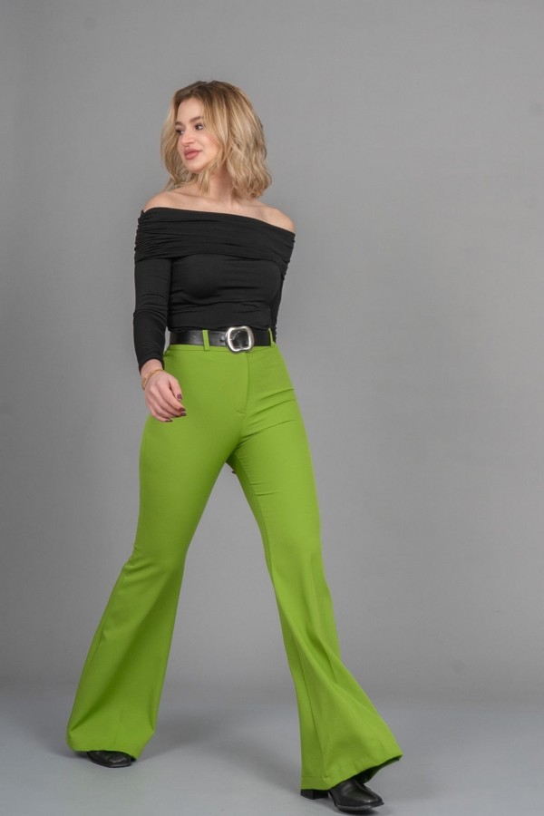 MissVina İspanyol Paça Kemerli Pantolon 3950 MissVina İspanyol Paça Kemerli Pantolon 3950