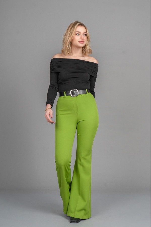 MissVina İspanyol Paça Kemerli Pantolon 3950