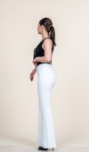MissVina İspanyol Paça Yüksek Bel Kemerli Pantolon 3950 MissVina İspanyol Paça Yüksek Bel Kemerli Pantolon 3950