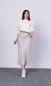 MissVina Saten Kumaş Beli Lastikli Desenli Etek 6679 MissVina Saten Kumaş Beli Lastikli Desenli Etek 6679