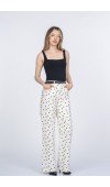 Monica Cepli Kemerli Puantiye Desenli Pantolon 30395
