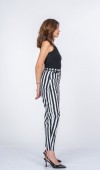 Monica Cepli Puantiye Desenli Beli Lastikli Pantolon 30403 Monica Cepli Puantiye Desenli Beli Lastikli Pantolon 30403