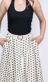 Monica Puantiye Desen Kemerli Balon Etek 6900 Monica Puantiye Desen Kemerli Balon Etek 6900