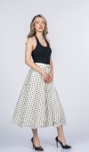 Monica Puantiye Desen Kemerli Balon Etek 6900 Monica Puantiye Desen Kemerli Balon Etek 6900