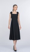 Noemi Soft Kumaş Omuz Fiyonklu Elbise 50407