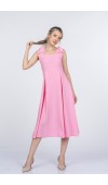 Noemi Soft Kumaş Omuz Fiyonklu Elbise 50407