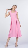 Noemi Soft Kumaş Omuz Fiyonklu Elbise 50407 Noemi Soft Kumaş Omuz Fiyonklu Elbise 50407