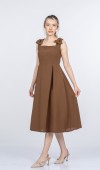 Noemi Soft Kumaş Omuz Fiyonklu Elbise 50407