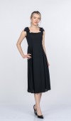 Noemi Soft Kumaş Omuz Fiyonklu Elbise 50407