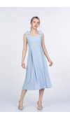 Noemi Soft Kumaş Omuz Fiyonklu Elbise 50407