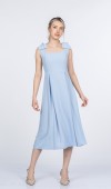 Noemi Soft Kumaş Omuz Fiyonklu Elbise 50407 Noemi Soft Kumaş Omuz Fiyonklu Elbise 50407