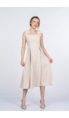 Noemi Soft Kumaş Omuz Fiyonklu Elbise 50407