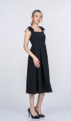 Noemi Soft Kumaş Omuz Fiyonklu Elbise 50407