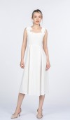Noemi Soft Kumaş Omuz Fiyonklu Elbise 50407 Noemi Soft Kumaş Omuz Fiyonklu Elbise 50407