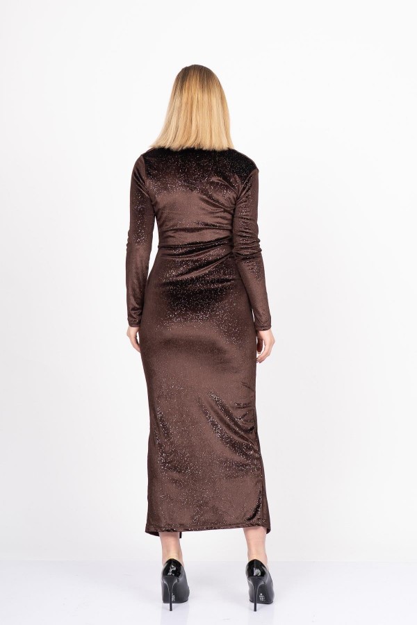 Noir Décolleté Sim Elegance – Işıltılı Kadife Slim Elbise 50351 Noir Décolleté Sim Elegance – Işıltılı Kadife Slim Elbise 50351