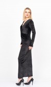 Noir Décolleté Sim Elegance – Işıltılı Kadife Slim Elbise 50351 Noir Décolleté Sim Elegance – Işıltılı Kadife Slim Elbise 50351
