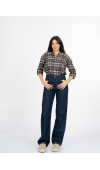 Olivia Pul Taş Baskılı Ekose Desen Oduncu Gömlek – 2932
