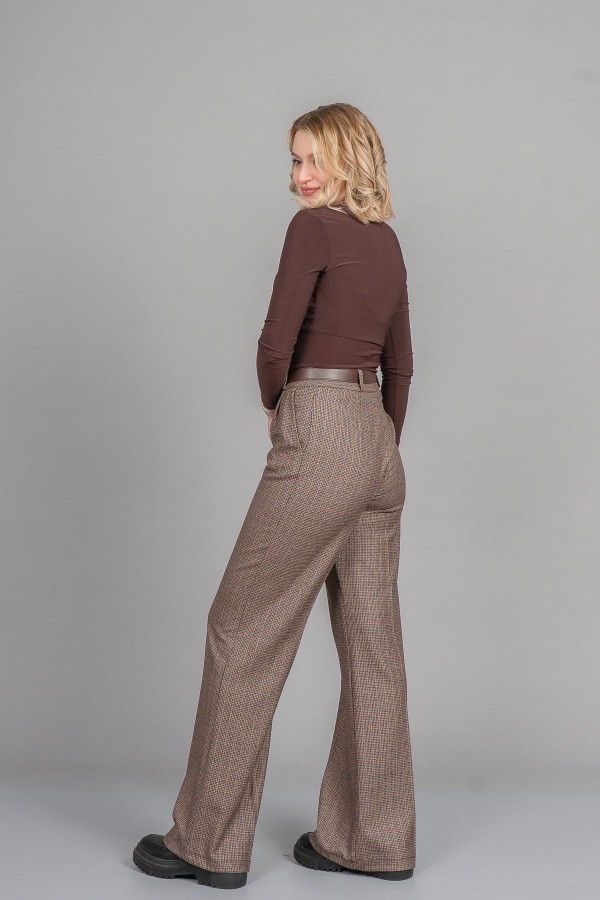 Önü Pileli Bol Paça Pantolon 30329 Önü Pileli Bol Paça Pantolon 30329