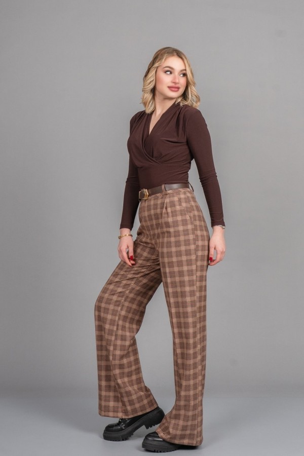 Önü Pileli Bol Paça Pantolon 30329 Önü Pileli Bol Paça Pantolon 30329