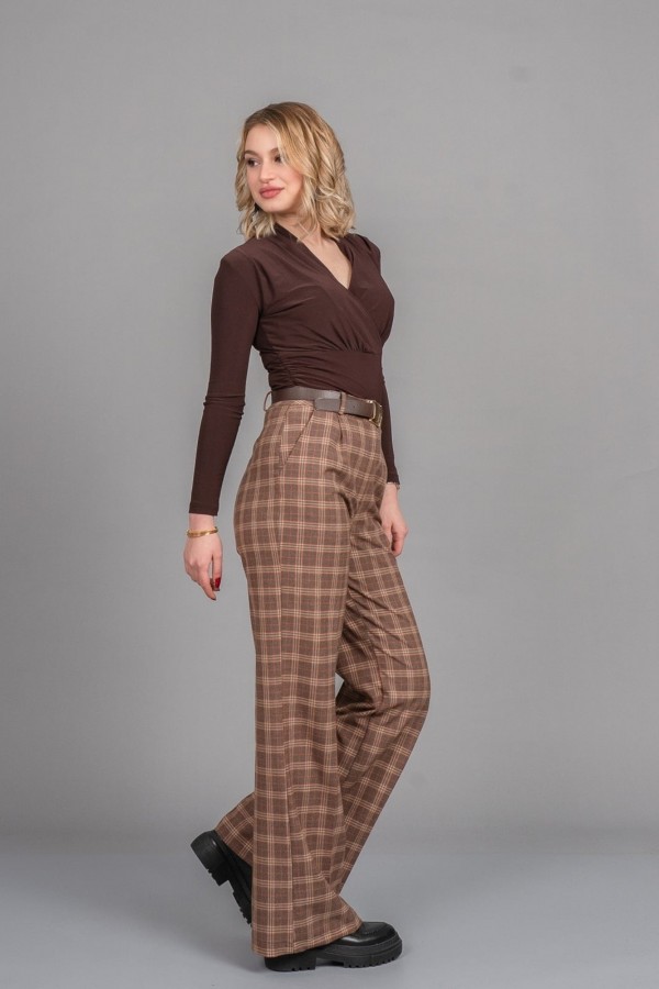 Önü Pileli Bol Paça Pantolon 30329 Önü Pileli Bol Paça Pantolon 30329