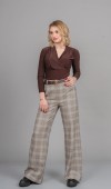 Önü Pileli Bol Paça Pantolon 30329