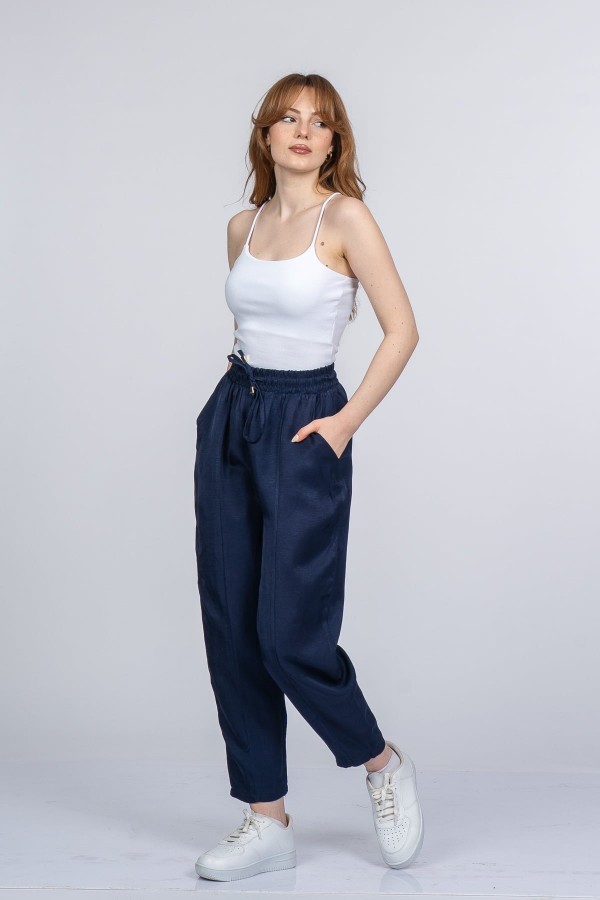 Orielle Beli Lastikli Bilek Boy Pantolon Orielle Beli Lastikli Bilek Boy Pantolon