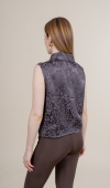 OVERSIZE KOLSUZ GÖMLEK YAKA SATEN BLUZ 70057