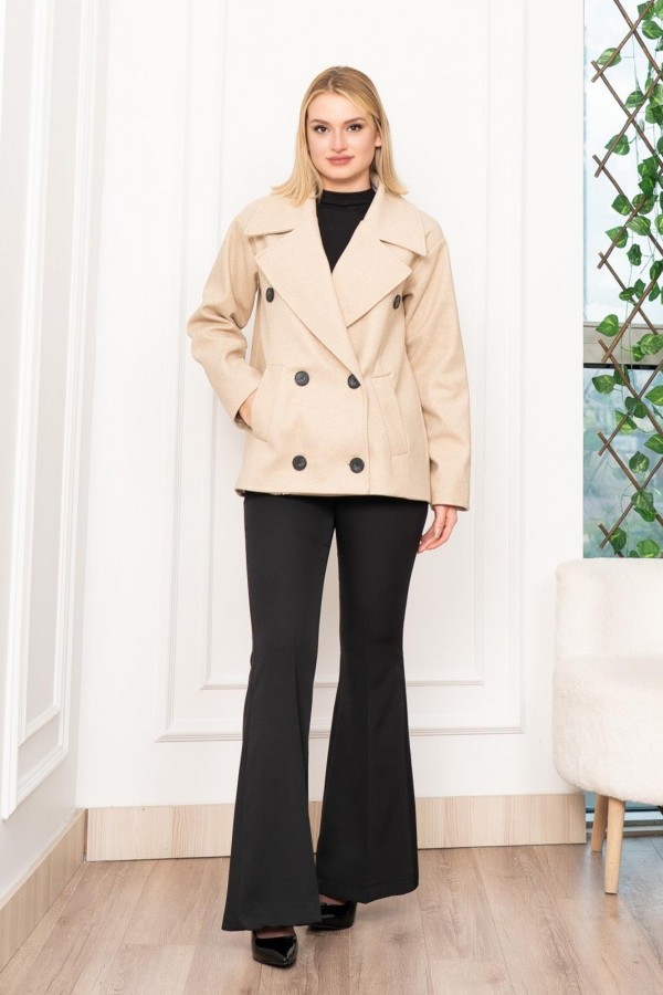 Oversize Trend Geniş Kısa Kaban Palto 2591 Oversize Trend Geniş Kısa Kaban Palto 2591